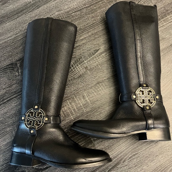 Tory Burch Black Amanda Knee High Boots 9.5 - Picture 1 of 7